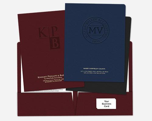 Blind Embossed Folders with Foil