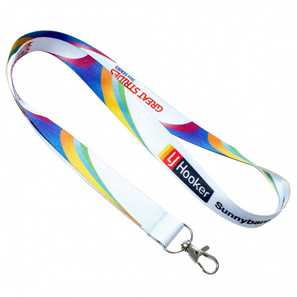 Logo Sublimation Lanyards with Dual J-Hook Attachment